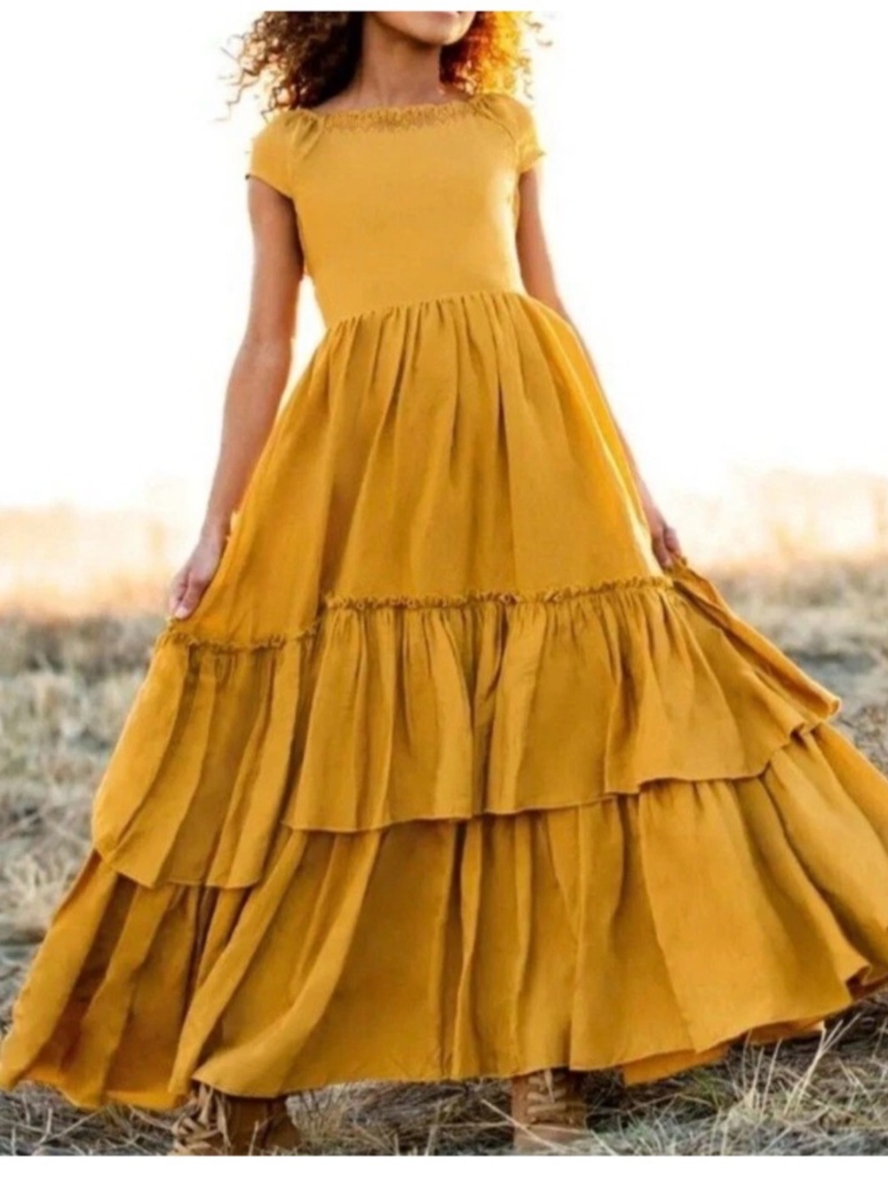 JOYFOLIE MIA JOY Maxi Dress in Marigold - Size 10